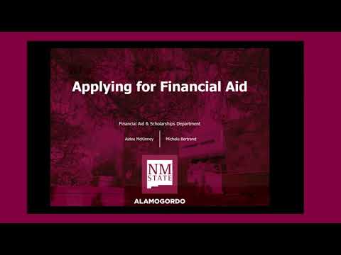 NMSU-A Financial Aid Information Session. November 2021.