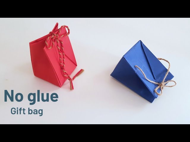 No glue paper Bag DIY - Easy way to make origami Paper Bag at home 