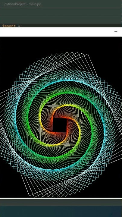 Draw Rainbow π Spiral Using Python Turtle | #shorts #shortvideo #short ...