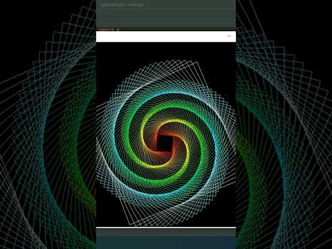 Draw Rainbow 🌈 Spiral Using Python Turtle | #shorts #shortvideo #short #python #pythonturtle