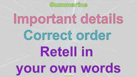 3rd Grade - Reading - Sequence and Summarize - Topic Overview