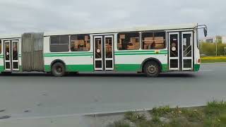 Зелёная гармошка! Автобус ЛиАЗ 6212.00 №152 по маршруту 4 Улица Державина - Улица Ломоносова!