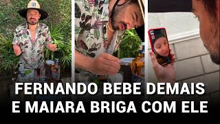 Fernando Zor bebe demais e Maiara fica brava com ele (Drink do Ballantines)