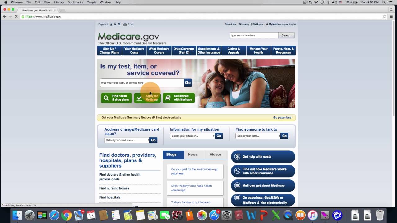 Can you apply for Medicare B online?