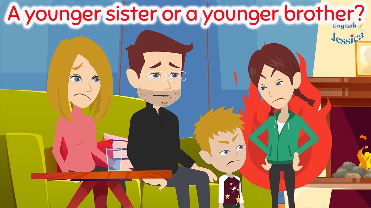 A younger sister or a younger brother - Learn English Conversation at home  - YouTube