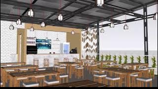 Part 1 # Desain Cafe Ukuran 6mx10m #sketchup 3D #CivilEngineering #Construction #talitadesign