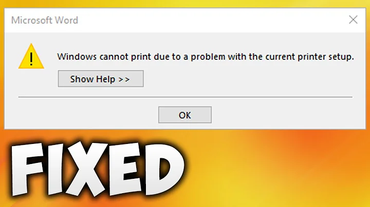 How To Fix Windows Cannot Print Due To A Problem With The Current Printer Setup Microsoft Word Error