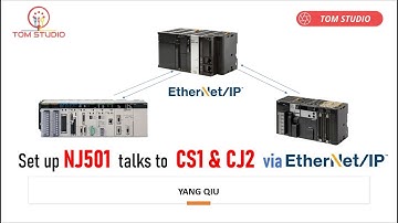 How to set up Ormon NJ501 PLC to communicate to  CJ2 and CS1 PLC via Ethernet/IP for Data exchange