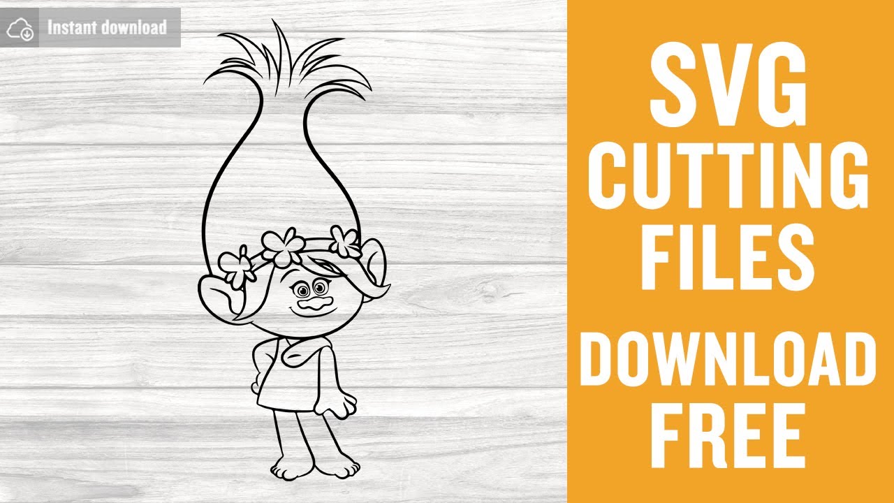 Trolls Poppy Svg Free Cut Files For Silhouette Free Download Youtube