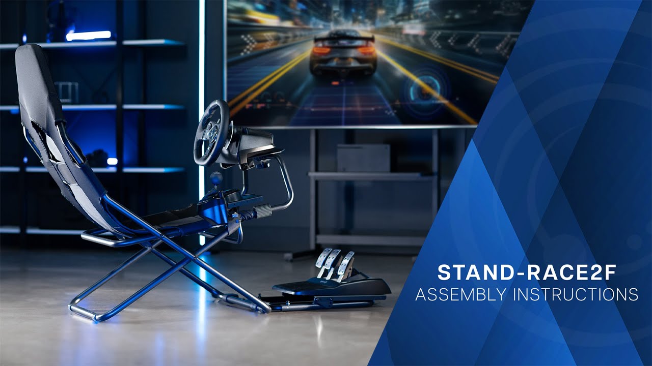 STAND-RACE2F Folding Racing Simulator Cockpit Assembly by VIVO