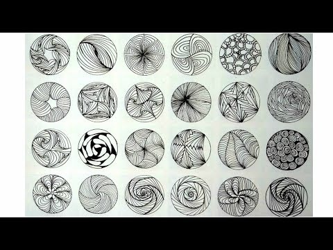 24 Zentangle Patterns Part 2 Youtube