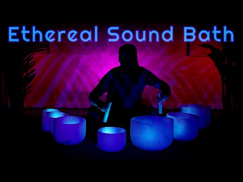 Ethereal 3 Hour Sound Bath with 7 Crystal Bowls and a Giant Gong | Soundscape Meditation Music