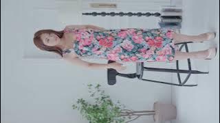 （4K 세로룩북）꽃무늬 원피스를 입고 너 앞에서 옷을 갈아입다 underwear Lookbook