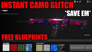 *NEW* INSTANT CAMO/BLUEPRINT GLITCH MW3! *SAVE EM* MW3 CAMO GLITCH! MW3 GLITCHES! WARZONE GLITCH!