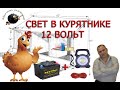 Свет в курятнике 12 в. Если нет 220в как быть?