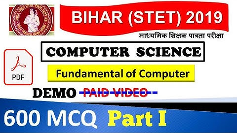 STET COMPUTER SCIENCE BATCH ll Fundamental of Computer Expected 600 mcq Part 1