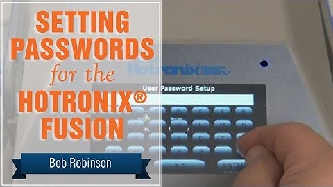 Hotronix® FUSION®: How to Set Your Password