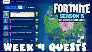 (Chapter 2) ALL Week 4 Quests Guide - Season 5 - Fortnite Battle Royale (Tomato Shrine...)