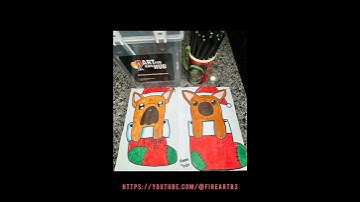 How to Draw a Puppy in a Stocking