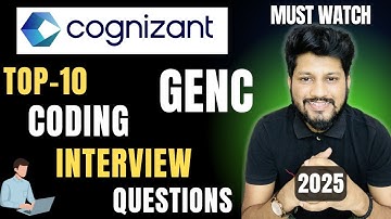 🔥 TOP 10 Cognizant GenC Coding Questions | Crack Coding Round in One Shot! 💯