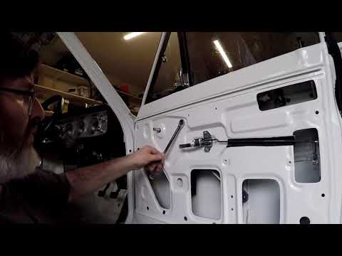 Datsun 1200 8 yr project Door Window & Lock Install