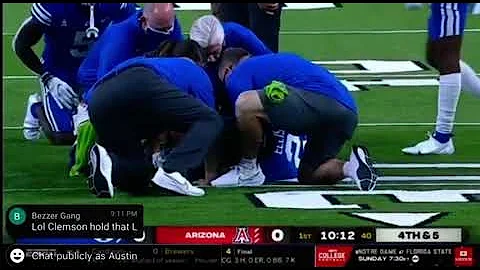 Prayers up for Keenan Ellis injured BYU vs Arizona...