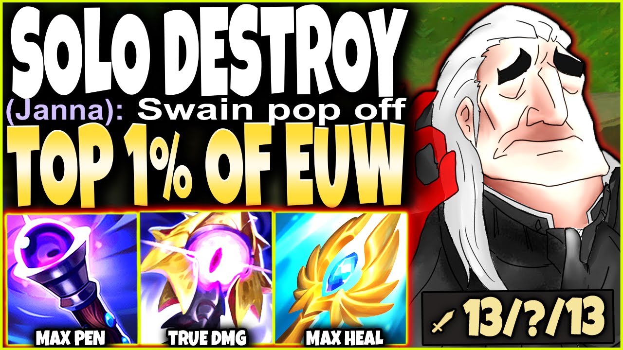 intellektuel ihærdige Festival I Solo Destroyed the TOP 1% OF EUW PLAYERS with my Max Pen SWAIN BUILD 🔥  LoL Top Swain s12 Gameplay - YouTube