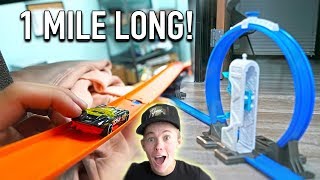 1 MILE OF HOT WHEELS TRACK INSIDE MY $1,000,000 WAREHOUSE!