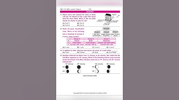 Grade3 15th NSO Level 2 2012-13 #scienceolympiadfoundation #scienceolympiad