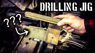 I show you my drill press jig for drilling through a radius surface or having drill between two points. You can buy plans for my drill 