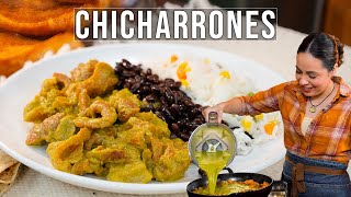 CHICHARRONES en salsa verde recipe: Texture and flavor all in one