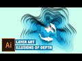 layer art in illustrator | illustration | Illusions of Depth | illustrator tutorial | cs6 | cc