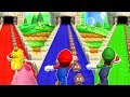 Mario Party 9 - Minigames - Mario vs Luigi vs Peach vs Daisy - Funny Minigames