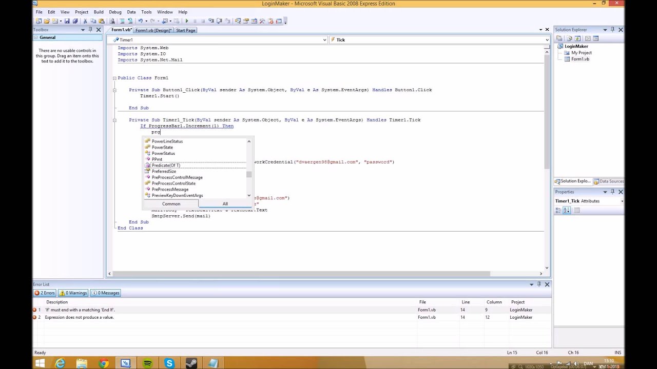 Visual Basic Tutorial #1 - Email Logger - YouTube