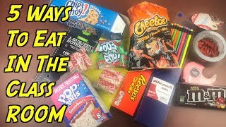 More how to sneak food into class videos: part 1-
http://bit.ly/2xluiwz 2- http://bit.ly/2fwdh4i 3-
http://bit.ly/2qjleqr 4-http://bit.ly/2xxp...