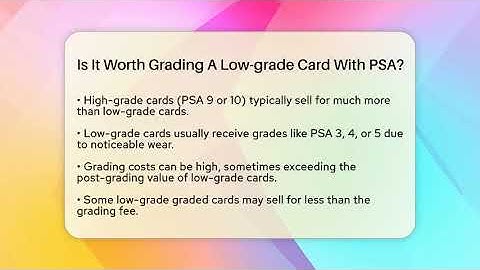 Is It Worth Grading A Low-grade Card With PSA? - The Memorabilia Zone
