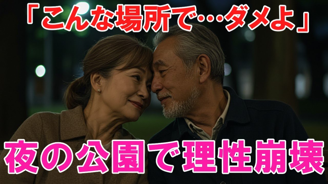 Outline Video 【シニア恋愛】「こんな場所で…ダメよ」夜の公園で理性を抑えきれず