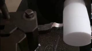 Machining of teflon element giving continuos chips