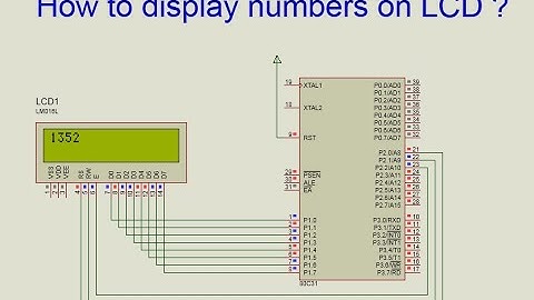 How to display numbers on lcd using 8051 micro-controller?