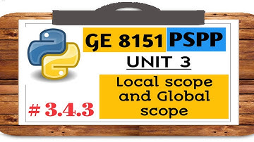 GE 8151 PSPP NOTES # 3.4.3 SCOPE OF A VARIABLE