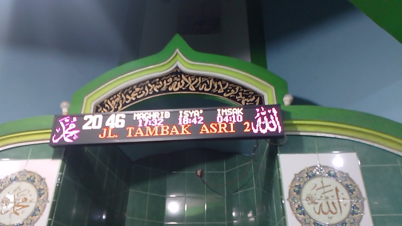 Jasa servise running text dan jadwal sholat hub 0838.3060.0218