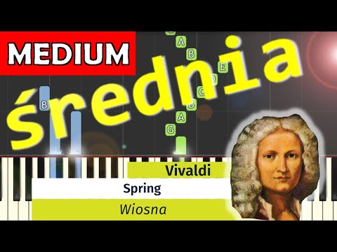 🎹 Wiosna (A. Vivaldi) - Piano Tutorial (średnia wersja) 🎵 NUTY W OPISIE 🎼