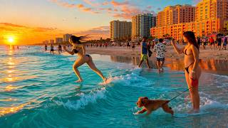 Clearwater Beach Florida at Sunset 4K Spring Break