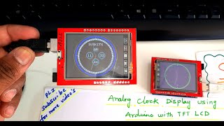 Analog Clock Display using Arduino with TFT LCD