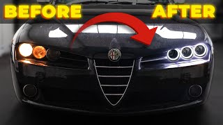 $20 Halo LED Headlight Install | MODIFYING AN ALFA ROMEO 159 | PT3