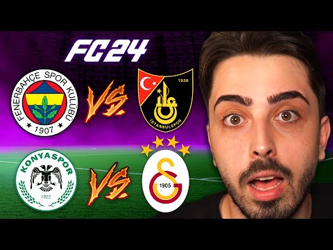 FC 24'E GÖRE KİM ŞAMPİYON OLACAK? // KONYASPOR - GALATASARAY ve FENERBAHÇE - İSTANBULSPOR SİMÜLASYON