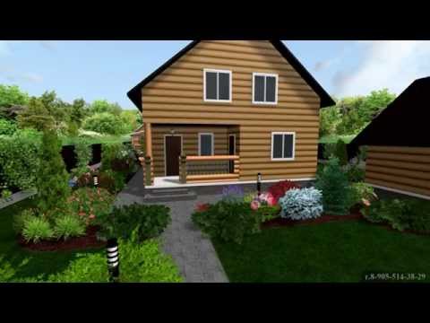 Ландшафтный дизайн участка вытянутой формы 17 соток