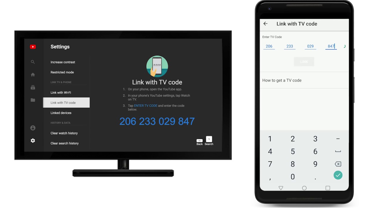 How To Use Your Phone Or Tablet To Activate Youtube On Tv With A Tv Code Youtube