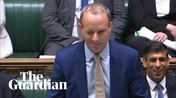 Dominic Raab winks at Angela Rayner during prime minister's questions