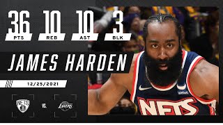 James Harden MAKES HISTORY dropping 2nd-ever 30+ PTS triple-double on Christmas 🏅